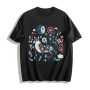 Short-sleeve with Fox & Cotton T-Shirt in Black