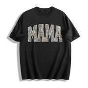 Hunting Mama Camo Western Cotton T-Shirt in Black