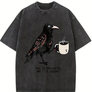 Hello Darkness My Old Friend Vintage Washed T-Shirt in Black