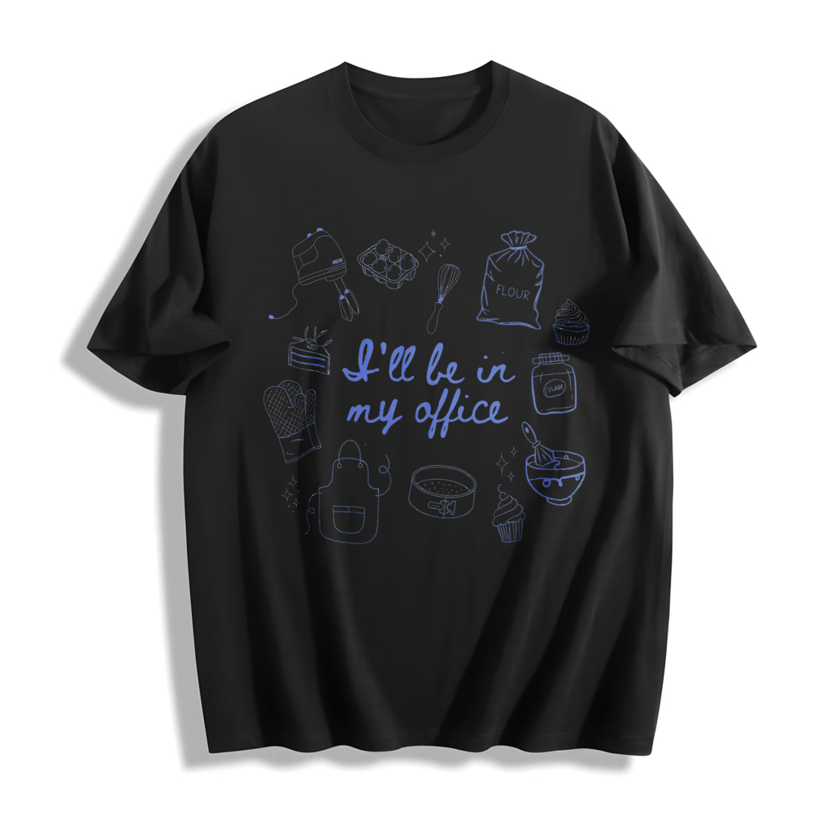 Baker for Cooking for Baking Moms Cotton T-Shirt in Black