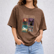 Acotar Terrasen To Whatever End vintage washed oversized T-shirt in Brown