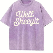 Well Sheeyit Vulgar Crude vintage washed oversized T-shirt in Purple