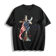 250th Anniversary Faith Freedom Cotton T-Shirt in Black
