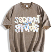 Second Grade Teacher Vintage Washed T-Shirt in Brown
