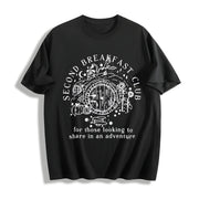 Second House One-piece Cotton T-Shirt in Black