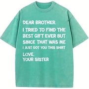 Retro fathers day for brother dear brother i to find ever vintage washed oversized T-shirt in Blue