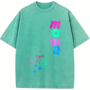 Dopamine Graffiti Ideal Vintage Washed T-Shirt in Blue