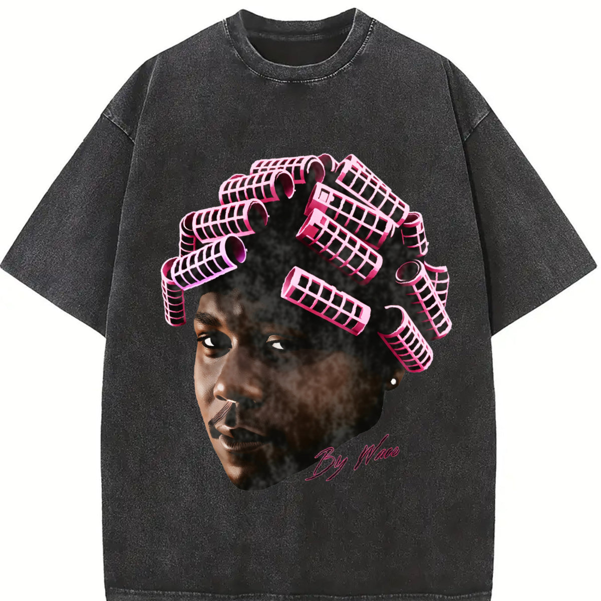 BIG WORM vintage washed oversized T-shirt in Black