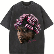 BIG WORM vintage washed oversized T-shirt in Black