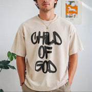 Child of God Vintage Washed T-Shirt in Beige