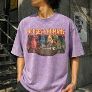 Houses and Humans Dnd Vintage Washed T-Shirt in Purple