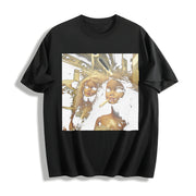Smoking Dolls Cotton T-Shirt in Black