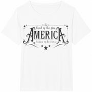 America Land of Free Cotton T-Shirt in White