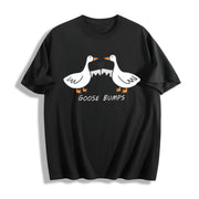 Goose Bumps Silly Goose Cotton T-Shirt in Black