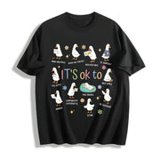 It’s Ok to Be Different Autism Goose Cotton T-Shirt in Black