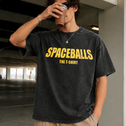 Spaceballs Movie Retro Vintage Washed T-Shirt in Black