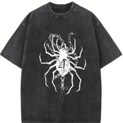 Y2k Phantom Troupe Vintage Washed T-Shirt in Black