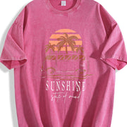 Sunshine Surf Bus Vintage Washed T-Shirt in Red