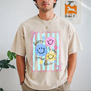 Happy to See Your Face Vintage Washed T-Shirt in Beige