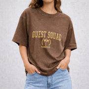 Ridoc Quest Squad vintage washed oversized T-shirt in Brown