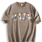 America 250 Years Patriotic Vintage Washed T-Shirt in Brown