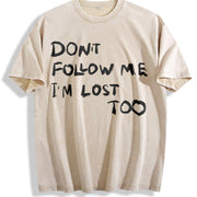 Back Sleeveless Tank Vintage Washed T-Shirt in Beige