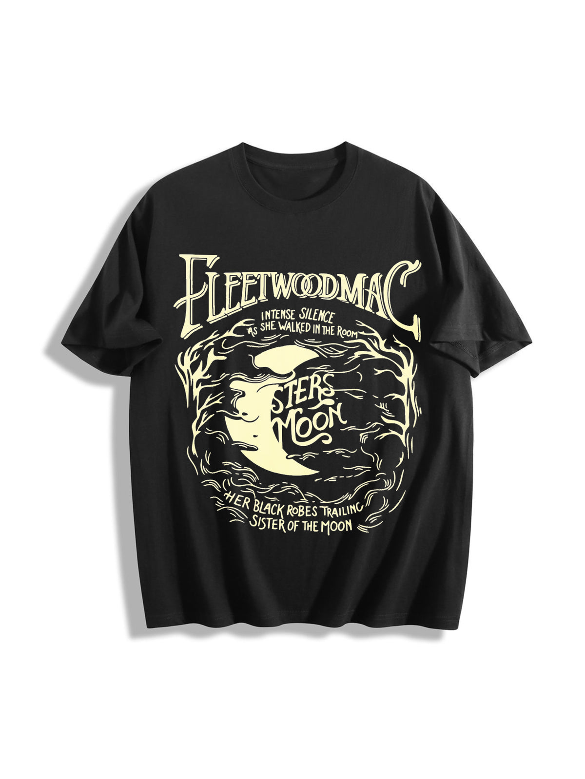 Moon Cotton T-Shirt in Black