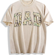 Camo Dad Fathers Day for Dad Vintage Washed T-Shirt in Beige