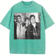 Chris Farley David Spade & Adam Sandler Comedy vintage washed oversized T-shirt in Blue