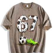 67 Soccer Vintage Washed T-Shirt in Brown