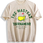 THE Masters Golf for & Y2K & Sports Vintage Washed T-Shirt in Beige
