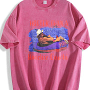 Country Music Hot Tropical & Americana Humor Vintage Washed T-Shirt in Red