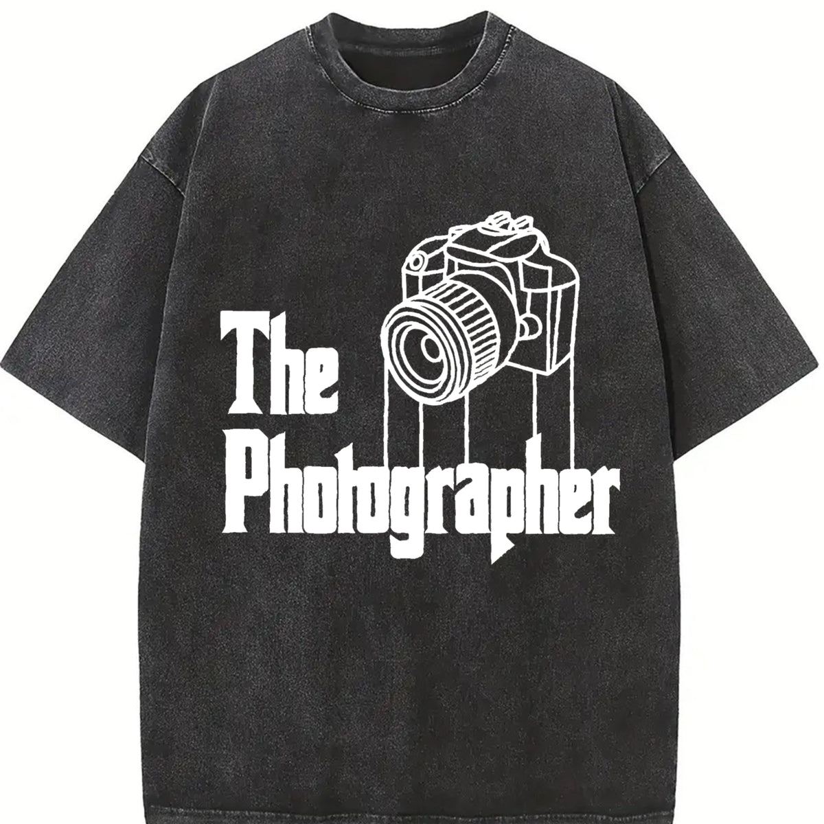 The Photographer Vintage Washed T-Shirt in Black