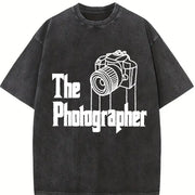 The Photographer Vintage Washed T-Shirt in Black