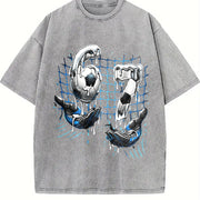 67 Soccer Vintage Washed T-Shirt in Gray