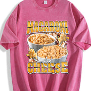Macaroni & Cheese Bootleg Rap Vintage Washed T-Shirt in Red