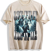 Got That Dog in Me Alpha Wolf Vintage Washed T-Shirt in Beige