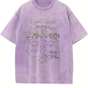 Y2K Retro Dark Gothic Vintage Washed T-Shirt in Purple