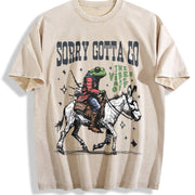 Retro Frog the Vibes Are Off 90s Vintage Washed T-Shirt in Beige