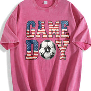 Game Day USA Soccer Vintage Washed T-Shirt in Red