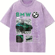 M4 Competition B M W Vintage Washed T-Shirt in Purple
