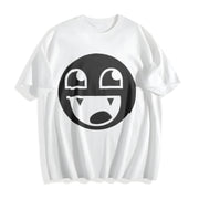 Epic Face Vampire Cotton T-Shirt in White