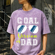 Dad and Son Matching Vintage Washed T-Shirt in Purple