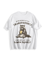 In the Interest of Full Transparency It Was Not Easy Peasy Cotton T-Shirt in White