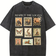 Respect the Local Wildlife vintage washed oversized T-shirt in Black