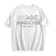 250th America Anniversary Cotton T-Shirt in White