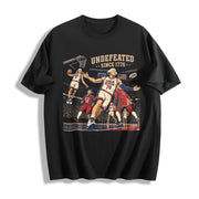 George Washington Basketball Undefeated Since 1776 Cotton T-Shirt in Black