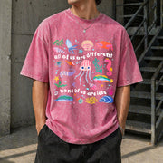 Inclusion Autism Vintage Washed T-Shirt in Red