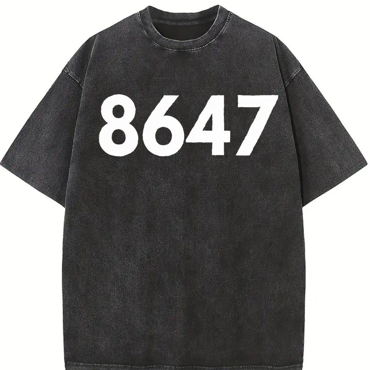 8647 Anti-trump Bella Canvas V-neck Vintage Washed T-Shirt in Black