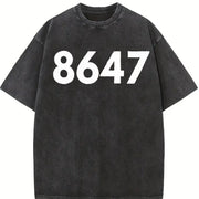 8647 Anti-trump Bella Canvas V-neck Vintage Washed T-Shirt in Black
